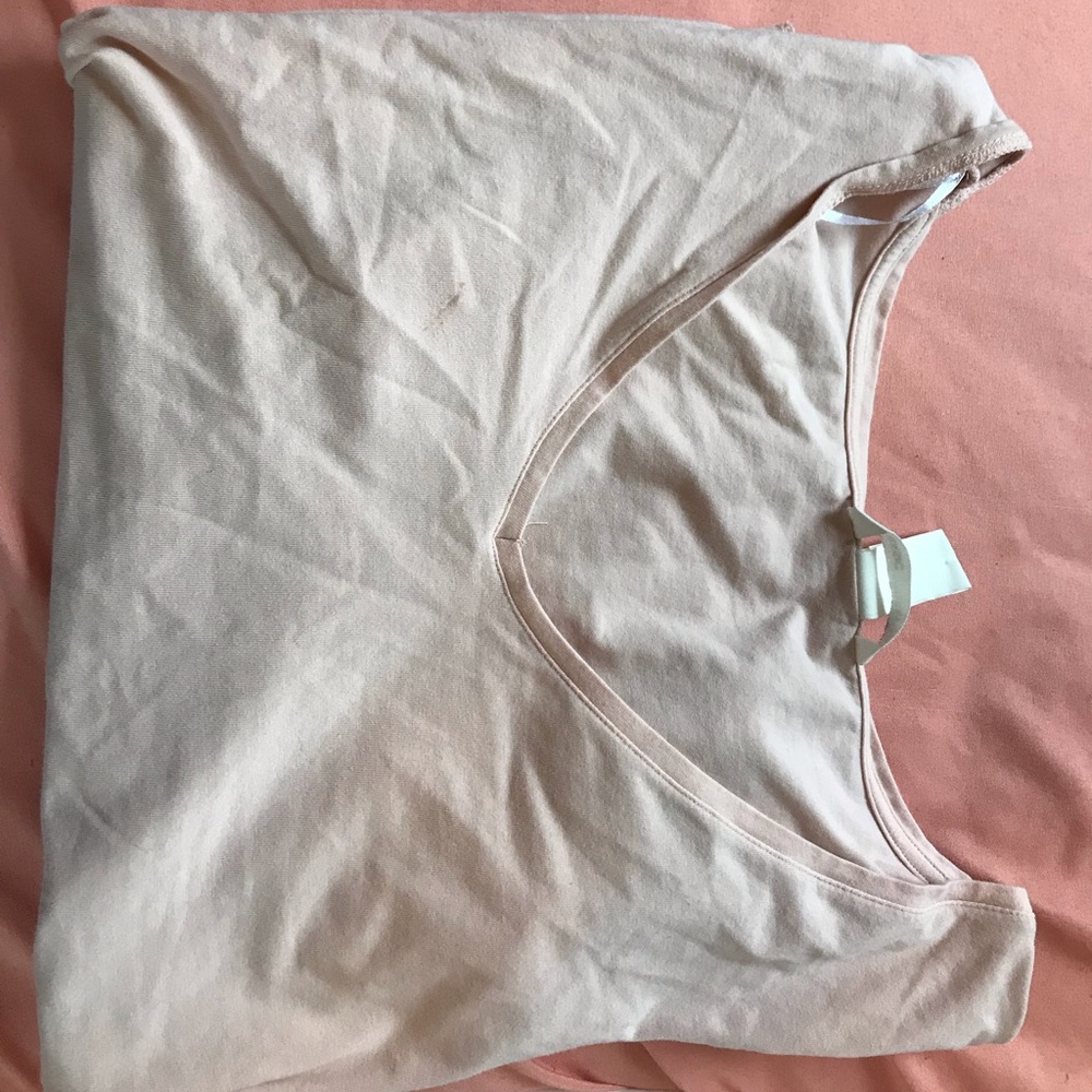 Light pink top.